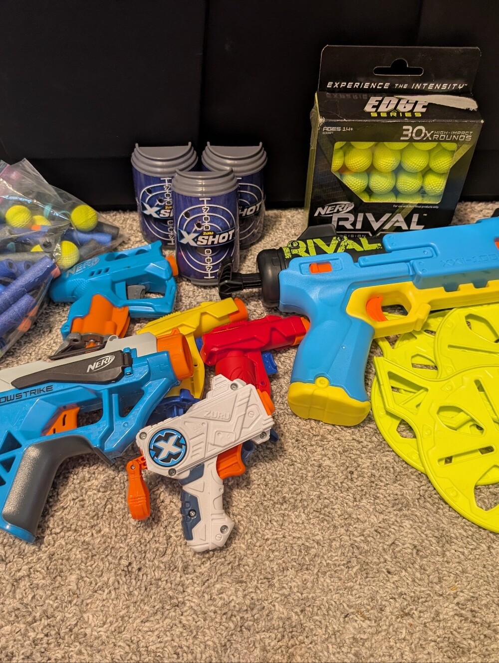 Nerf Rival And Other Nerf Blasters With Darts Set